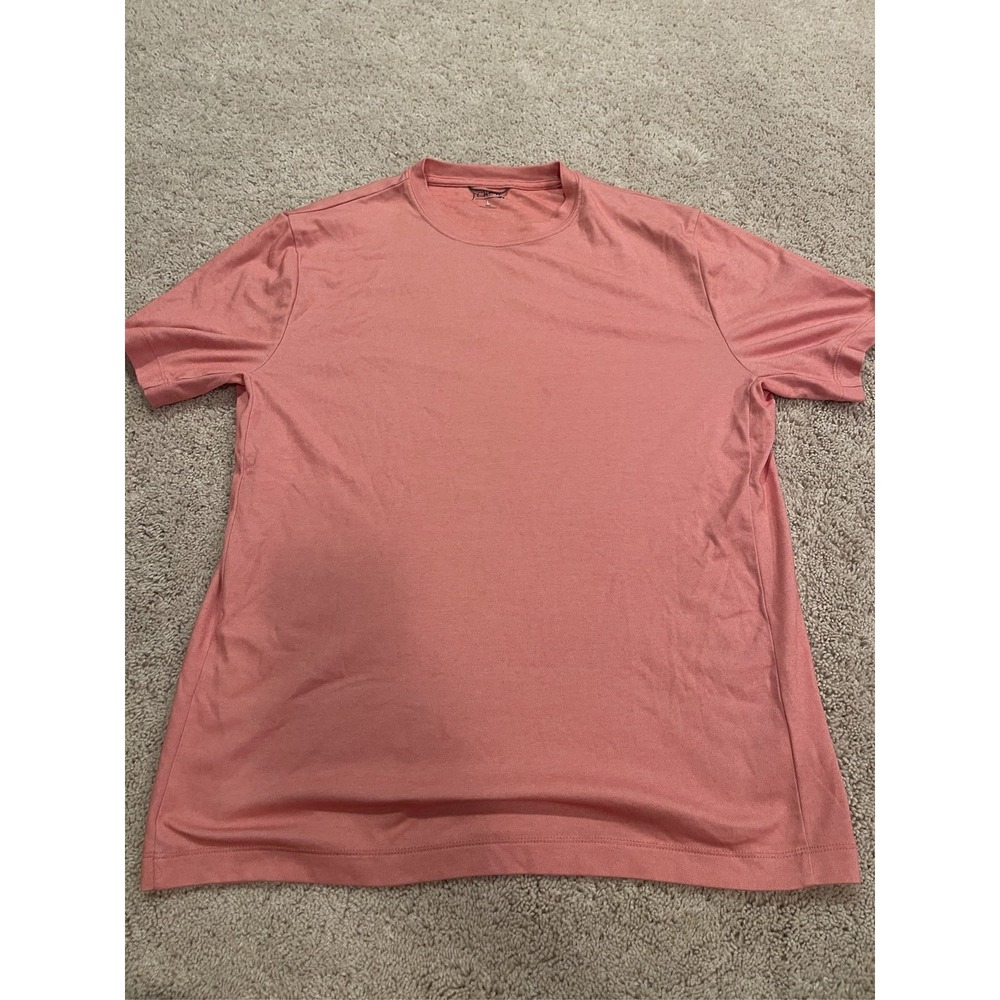 J.Crew Men's Short Sleeve Crewneck T-Shirt Pink Cotton Size Large